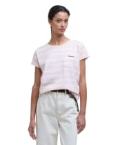 Women's Barbour Otterburn Stripe T-Shirt - Primrose Pink