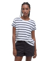 Women's Barbour Otterburn Stripe T-Shirt - White / Navy