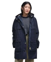 Women's Barbour Khai Waterproof Jacket - Dark Navy / Rosemary