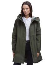 Women's Barbour Chesney Waterproof Jacket - Olive / Ancient Tartan
