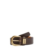 Men's Barbour Clyde Leather Belt - Chocolate