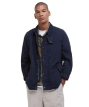 Men's Barbour Tracker Casual Cotton Jacket - Navy