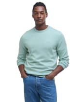 Men's Barbour Pima Cotton Crew Neck Sweater - Pale Apple