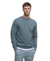 Men's Barbour Pima Cotton Crew Neck Sweater - Vintage Teal