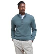 Men’s Barbour Cotton Half Zip Sweater - Vintage Teal