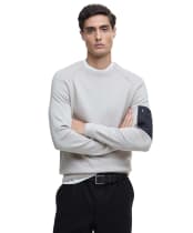 Men's Barbour International Blades Cotton Crew Neck Jumper - Mist