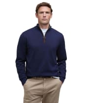 Men's Barbour Bayfield Knitted Half Zip Jumper - Navy