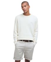 Men's Barbour Lingwood Compact Cotton Crew Sweater - Antique White