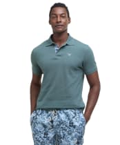 Men's Barbour Tartan Pique Polo Shirt - Vintage Teal
