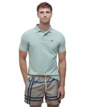 Men's Barbour Lightweight Short Sleeve Sports Cotton Polo Shirt - Pale Apple