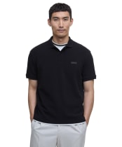 Men's Barbour International Charlie Textured Polo Shirt - Black