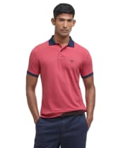 Men's Barbour Lynmouth Tipped Tailored Fit Polo Shirt - Red Spice