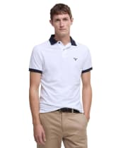 Men's Barbour Lynmouth Tipped Tailored Fit Polo Shirt - White