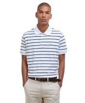 Men's Barbour Ashill Striped Tailored Fit Polo Shirt - White