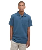 Men's Barbour Dymchurch Seersucker Polo Shirt - Dusk Blue