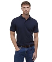 Men's Barbour Drayton Linen Tailored Fit Polo Shirt - Navy