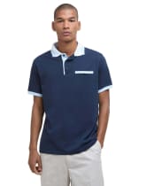 Men's Barbour Thurne Tipped Tailored Fit Polo Shirt - Navy