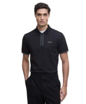 Men's Barbour International Ollie Twin Tipped Placket Polo - Black