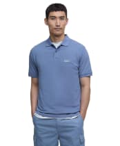 Men's Barbour International Lightweight Pique Essential Polo Shirt - Washed Blue