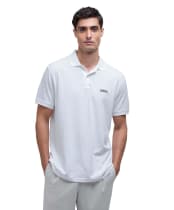 Men's Barbour International Lightweight Pique Essential Polo Shirt - White
