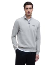 Men’s Barbour International Essential Half Zip Sweater - Concrete