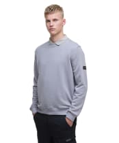 Men's Barbour International Outline Badge Crew - Pale Slate
