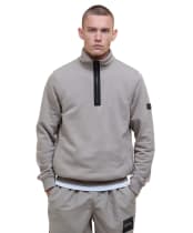 Men's Barbour International Outline Funnel Neck Sweatshirt - Concrete