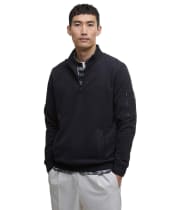 Men's Barbour International Ewan Half Zip Funnel Neck - Black