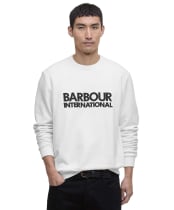 Men's Barbour International Jason Technique Crew Sweat - Whisper White