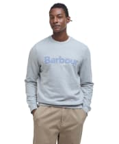 Men's Barbour Pique Applique Crew Sweatshirt - Grey Marl