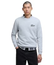 Men's Barbour International Giles Steve McQueen Graphic Sweatshirt - Grey Marl