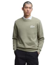 Men's Barbour International Giles Steve McQueen Graphic Sweatshirt - Bleached Olive