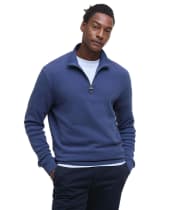Men's Barbour Pique Interlock Half Zip Sweatshirt - Oceana