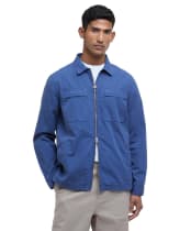 Men's Barbour Glendale Zip Through Cotton Overshirt - Oceana