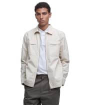 Men's Barbour Glendale Zip Through Cotton Overshirt - Mist