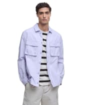 Men's Barbour International Kenneth Garment Dye Overshirt - Thistle