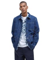 Men's Barbour Denim Grindle Overshirt - Indigo