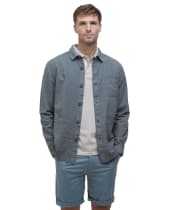 Men's Barbour Callercove Seersucker Overshirt - Vintage Teal