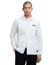 Men's Barbour International Morand Garment Dyed Overshirt - Whisper White