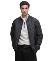 Men's Barbour International Harfell Quilted Jacket - Black