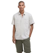 Men's Barbour Nelson S/S Summer Shirt - Stone