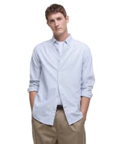 Men's Barbour Striped Oxtown Tailored Shirt - Navy