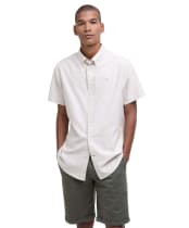 Men's Barbour Oxtown Short Sleeve Tailored Shirt - Oatmeal