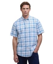 Men's Barbour Drafthill Short Sleeve Shirt - Brook Blue