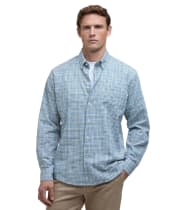 Men's Barbour Durand Long Sleeve Shirt - Brook Blue