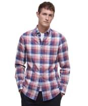 Men's Barbour Hillroad Long Sleeve Tailored Fit Cotton Shirt - Red Spice