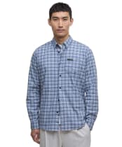 Men's Barbour International Hawks Check Oxford Shirt - Washed Blue