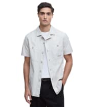 Men's Barbour International Kenneth Garment Dye Short Sleeve Shirt - Mist