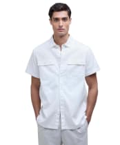 Men's Barbour International Joshua Jacquard Texture Shirt - Whisper White
