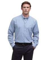 Men's Barbour Finwell Gingham Tailored Fit Shirt - Sky